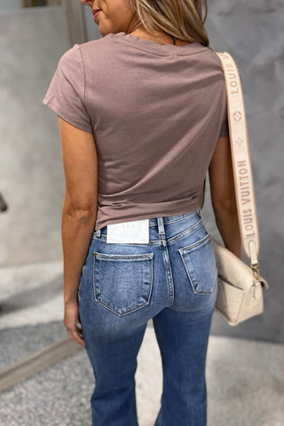 PETRA153 Candace Super High Rise Distressed Flare Jeans - Simply Me Boutique