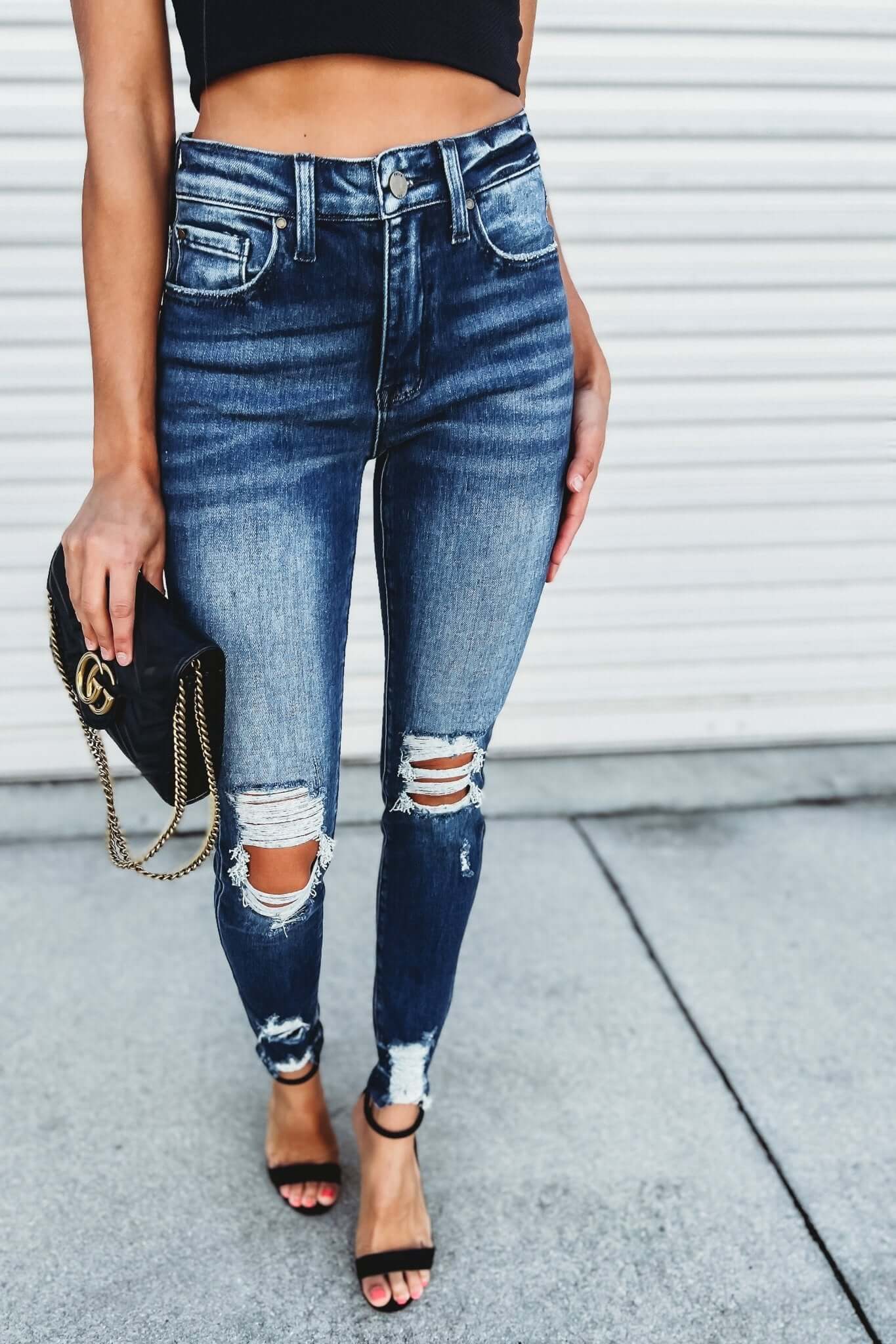 Grace High Rise Distressed Skinny Ankle Jeans Shop Simply Me Boutique