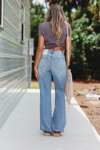PETRA153 Jayden High Rise Wide Leg Jeans (PREORDER) - Simply Me Boutique