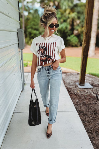 Polished Pup Graphic T Shirt - Simply Me Boutique