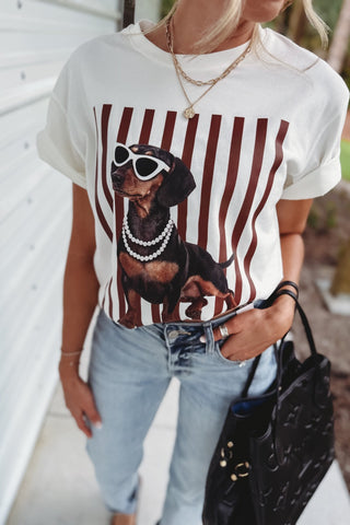 Polished Pup Graphic T Shirt - Simply Me Boutique