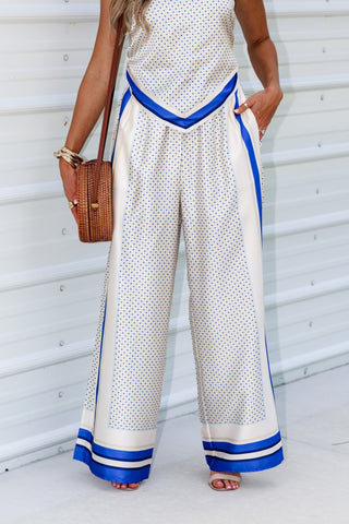 Portofino Scarf Top Wide Leg Pants Set - Simply Me Boutique