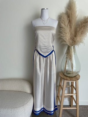 Portofino Scarf Top Wide Leg Pants Set - Simply Me Boutique