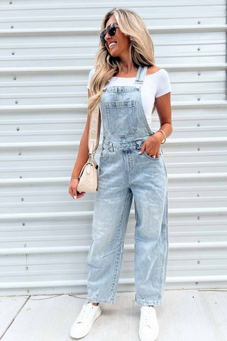 (PREORDER) KANCAN Addie Barrel Overalls Non - Stretch - Simply Me Boutique