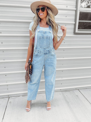 (PREORDER) KANCAN Addie Barrel Overalls Non - Stretch - Simply Me Boutique