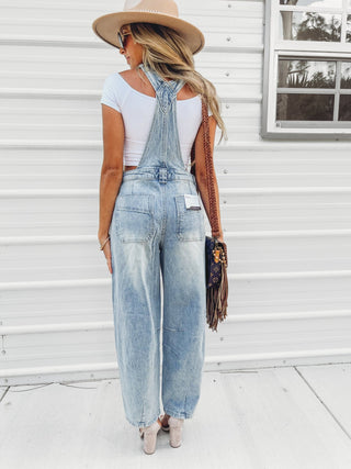 (PREORDER) KANCAN Addie Barrel Overalls Non - Stretch - Simply Me Boutique