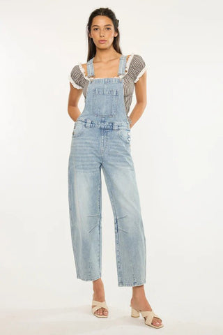 (PREORDER) KANCAN Addie Barrel Overalls Non - Stretch - Simply Me Boutique