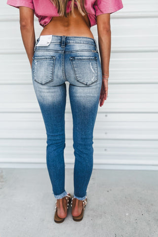 (PREORDER) KANCAN Adell Low Rise Ankle Skinny Jeans - Simply Me Boutique