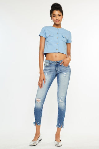 (PREORDER) KANCAN Adell Low Rise Ankle Skinny Jeans - Simply Me Boutique