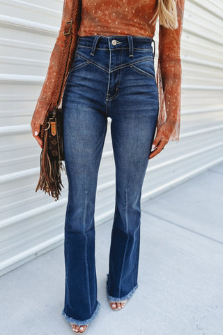 (PREORDER) KANCAN Alyssa High Rise Flare Jeans - Simply Me Boutique