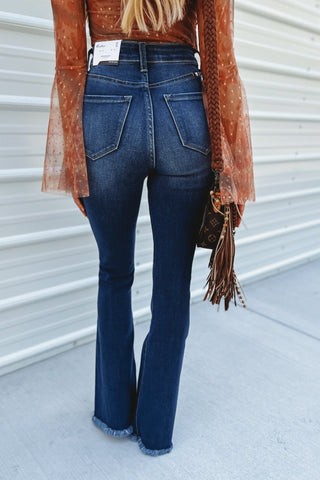 (PREORDER) KANCAN Alyssa High Rise Flare Jeans - Simply Me Boutique