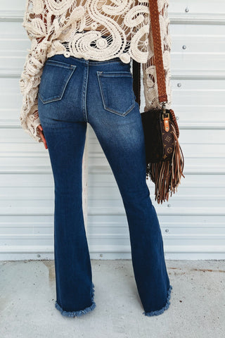 (PREORDER) KANCAN Alyssa High Rise Flare Jeans - Simply Me Boutique