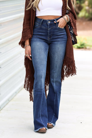 (PREORDER) KANCAN Alyssa High Rise Flare Jeans - Simply Me Boutique