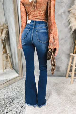 (PREORDER) KANCAN Alyssa High Rise Flare Jeans - Simply Me Boutique