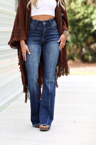 (PREORDER) KANCAN Alyssa High Rise Flare Jeans - Simply Me Boutique