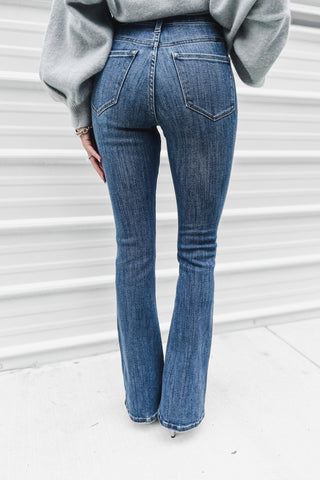 (PREORDER) KANCAN Ami High Rise Bootcut Jeans (MED WASH) - Simply Me Boutique