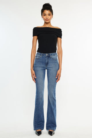 (PREORDER) KANCAN Ami High Rise Bootcut Jeans (MED WASH) - Simply Me Boutique