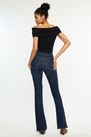 (PREORDER) KANCAN Ami High Rise Dark Wash Bootcut Jeans - Simply Me Boutique