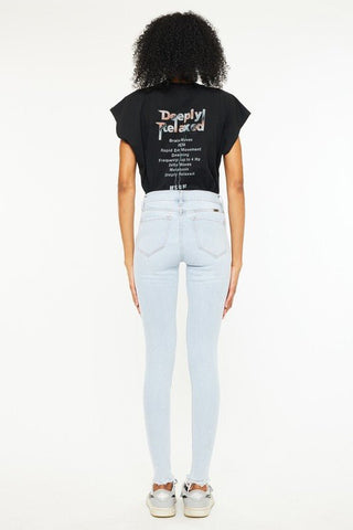 (PREORDER) KANCAN Anya Mid Rise Super Skinny Jeans Light Wash - Simply Me Boutique