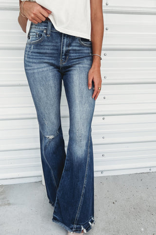 (PREORDER) KANCAN Bailey High Rise Super Flare Jeans - Simply Me Boutique