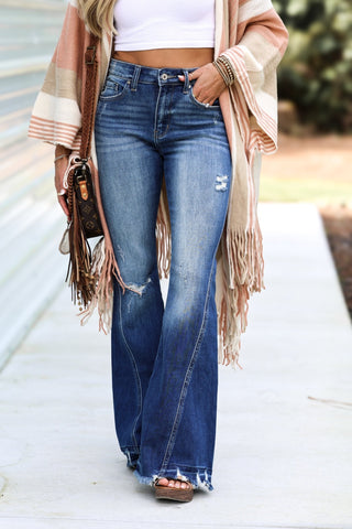 (PREORDER) KANCAN Bailey High Rise Super Flare Jeans - Simply Me Boutique