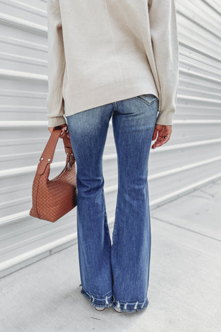 (PREORDER) KANCAN Bailey High Rise Super Flare Jeans - Simply Me Boutique