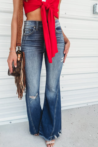(PREORDER) KANCAN Bailey High Rise Super Flare Jeans - Simply Me Boutique