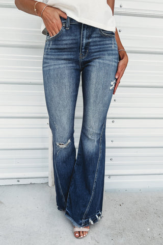 (PREORDER) KANCAN Bailey High Rise Super Flare Jeans - Simply Me Boutique