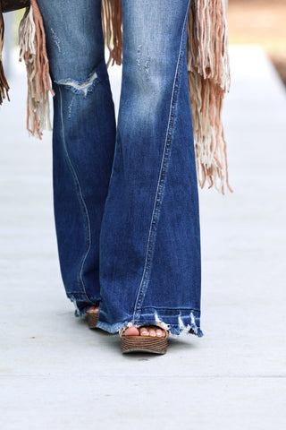 (PREORDER) KANCAN Bailey High Rise Super Flare Jeans - Simply Me Boutique