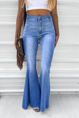 (PREORDER) KANCAN Beverly High Rise Super Flare Jeans - Simply Me Boutique