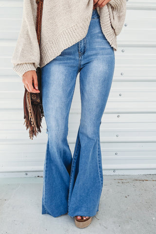 (PREORDER) KANCAN Beverly High Rise Super Flare Jeans - Simply Me Boutique