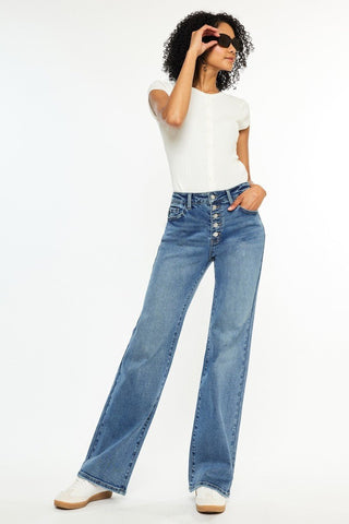 (PREORDER) KANCAN Dakota High Rise Comfort 90’s Flare Jeans - Simply Me Boutique