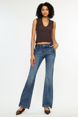 (PREORDER) KANCAN Delcie Mid Rise Bootcut Jeans - Simply Me Boutique