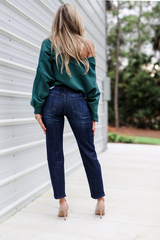 (PREORDER) KANCAN Drew Mid Rise Boyfriend Jeans - Simply Me Boutique