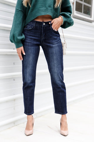 (PREORDER) KANCAN Drew Mid Rise Boyfriend Jeans - Simply Me Boutique
