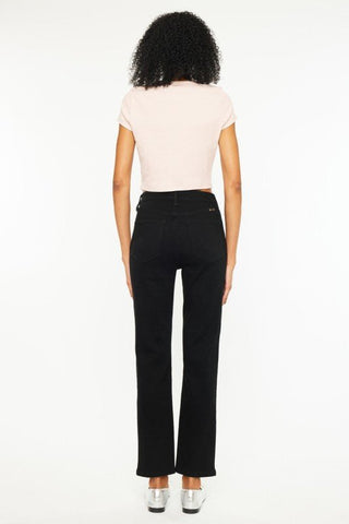 (PREORDER) KANCAN Gigi High Rise Slim Straight Black Jean - Simply Me Boutique