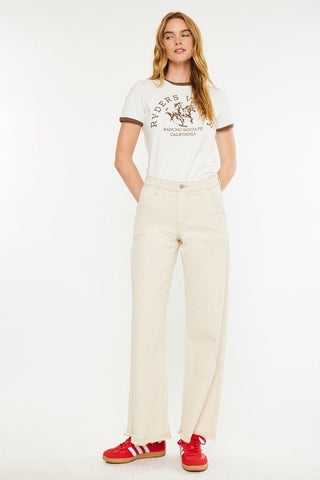 (PREORDER) KANCAN Gracie High Rise Wide Leg Jeans - Simply Me Boutique