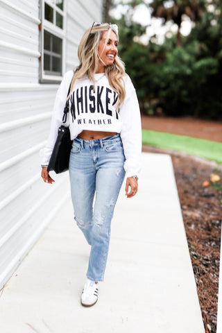 (PREORDER) KANCAN Isabella Mid Rise Slim Straight Jeans - Simply Me Boutique