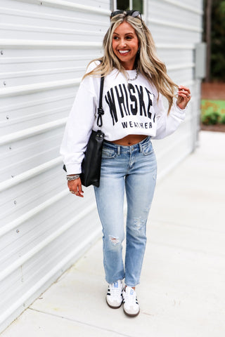 (PREORDER) KANCAN Isabella Mid Rise Slim Straight Jeans - Simply Me Boutique