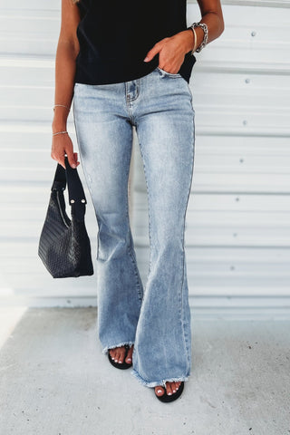 (PREORDER) KANCAN Jasmine High Rise Flare Jeans - Simply Me Boutique