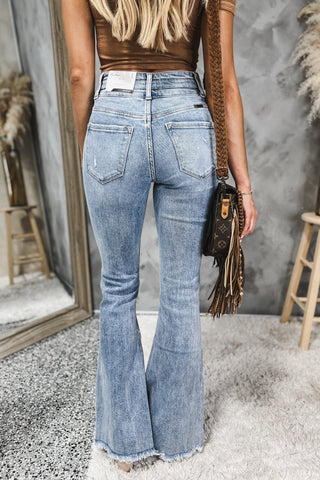 (PREORDER) KANCAN Jasmine High Rise Flare Jeans - Simply Me Boutique