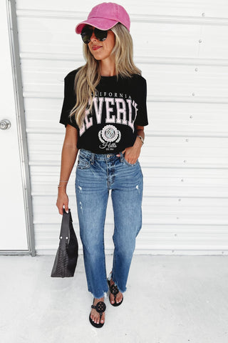 (PREORDER) KANCAN Jenna High Rise Slim Wide Leg Jeans - Simply Me Boutique