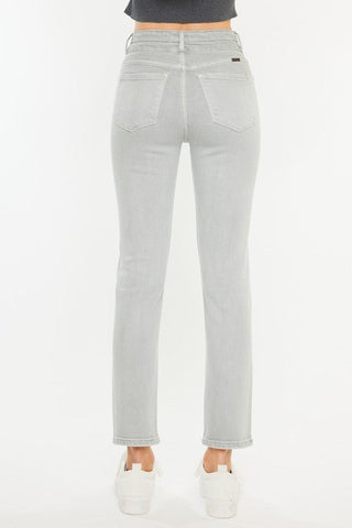 (PREORDER) KANCAN JoJo High Rise Slim Straight Grey Jeans - Simply Me Boutique