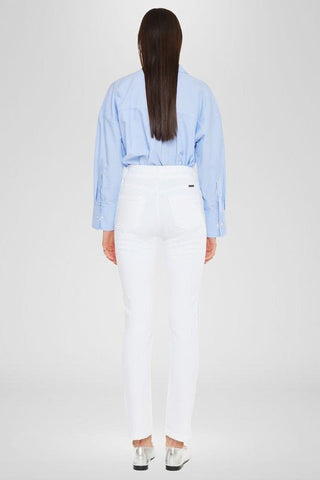 (PREORDER) KANCAN JoJo High Rise Slim Straight Jeans (White) - Simply Me Boutique