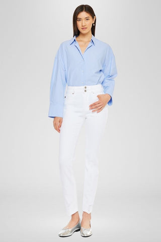 (PREORDER) KANCAN JoJo High Rise Slim Straight Jeans (White) - Simply Me Boutique
