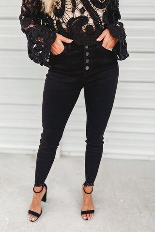 (PREORDER) KANCAN Just Imagine High Rise Black Jeans - Simply Me Boutique