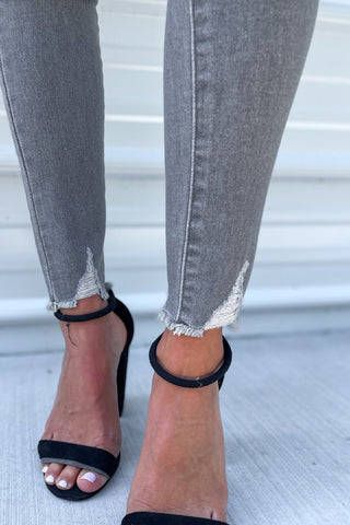(PREORDER) KANCAN Just Imagine High Rise Light Grey Jeans - Simply Me Boutique