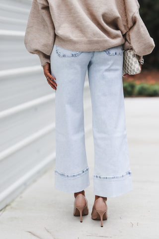 (PREORDER) KANCAN Kassie High Rise Cropped Wide Leg Jeans - Simply Me Boutique