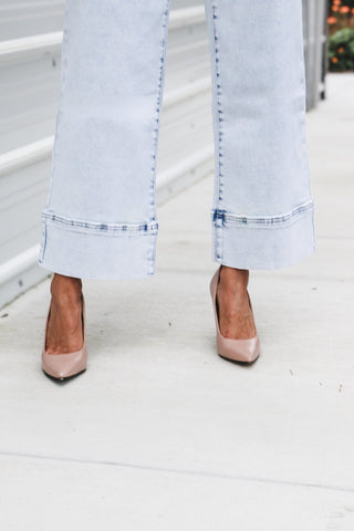 (PREORDER) KANCAN Kassie High Rise Cropped Wide Leg Jeans - Simply Me Boutique