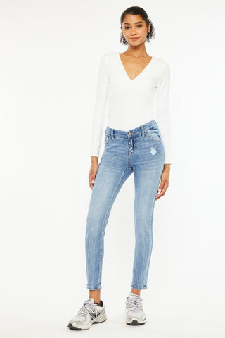 (PREORDER) KANCAN Kira Mid Rise V Shape Ankle Skinny - Simply Me Boutique